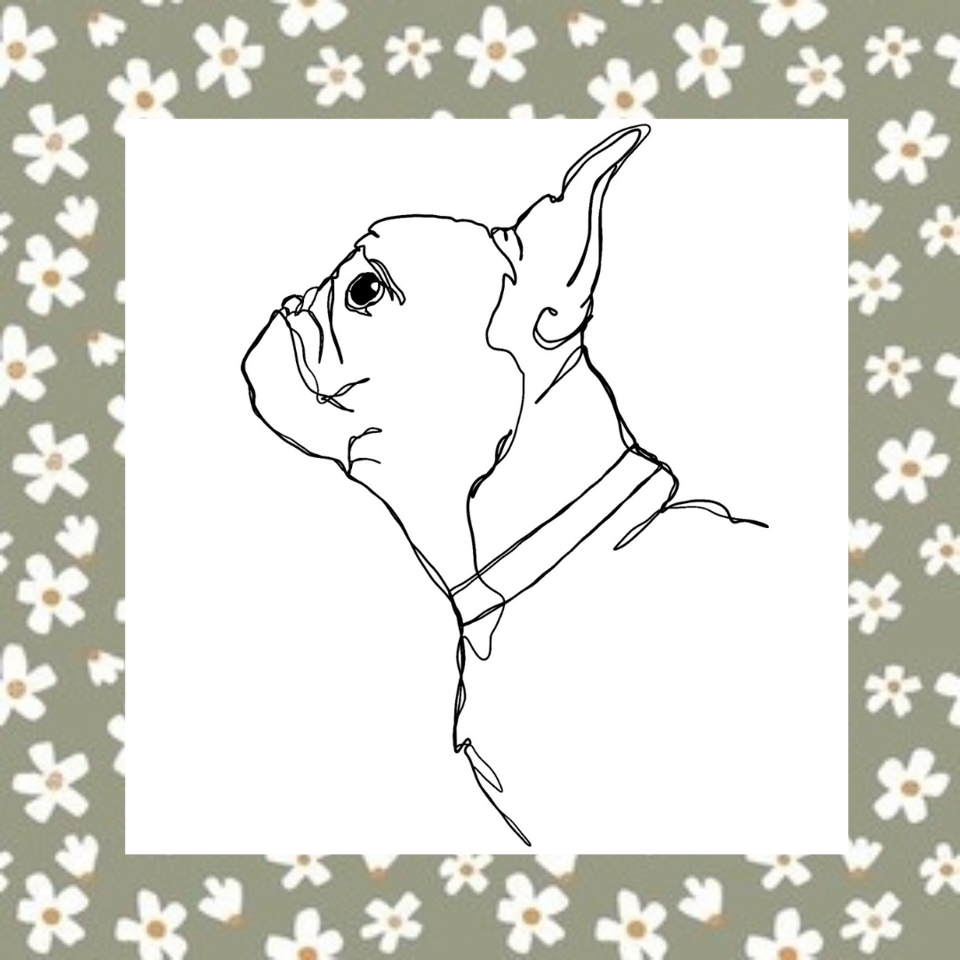 Daisy Flower Design Fabric Collar