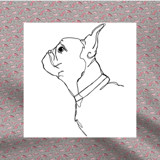Pink Tiny Dinos Fabric Collar