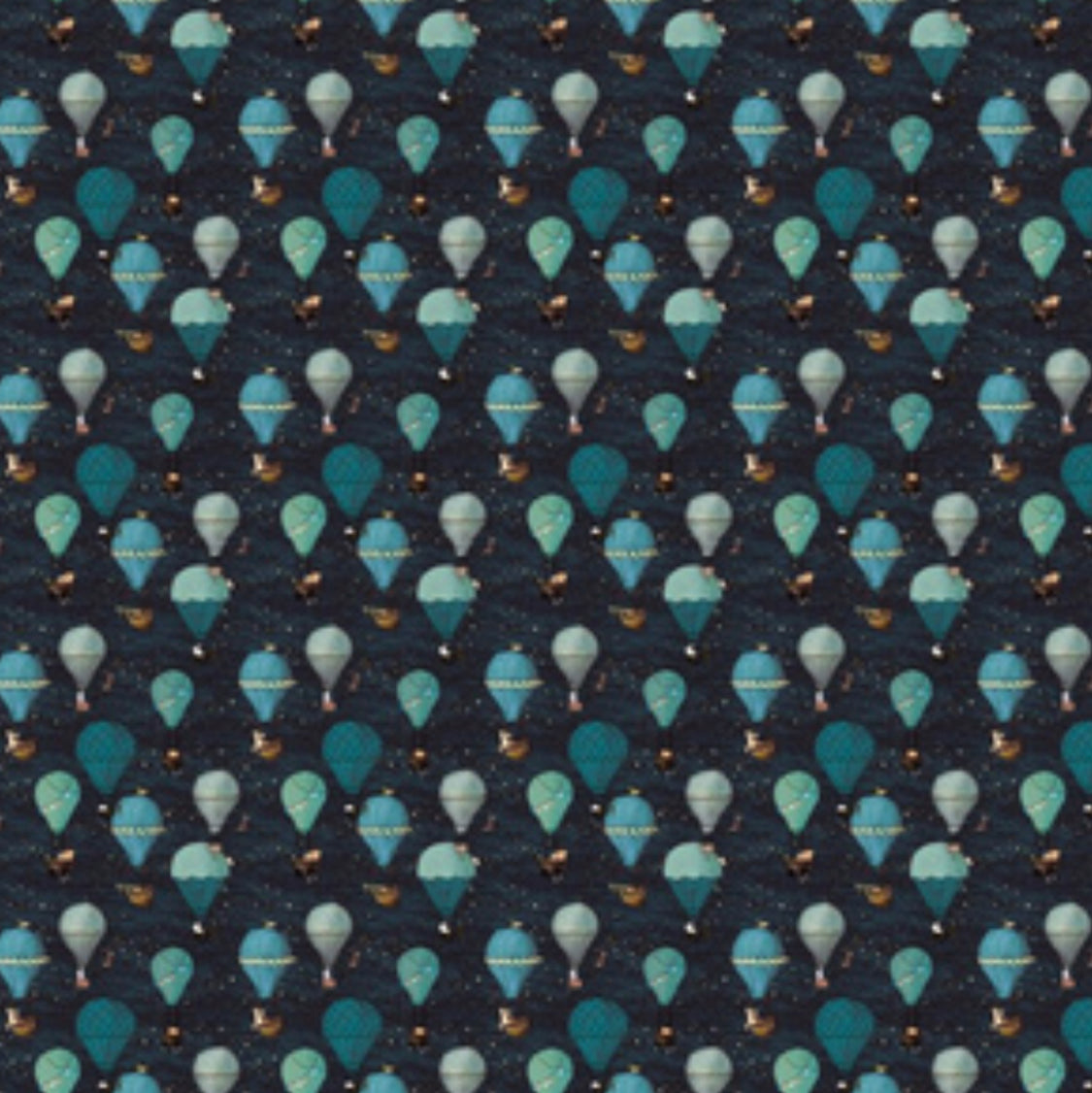 Blue Up Pup and Away Fabric Collar