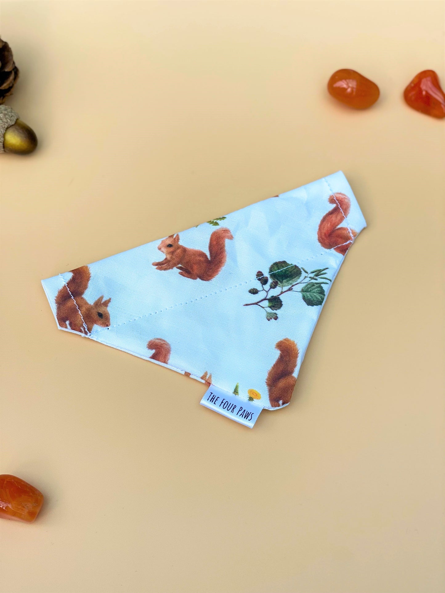 Squirrel! Bandana, Over the collar