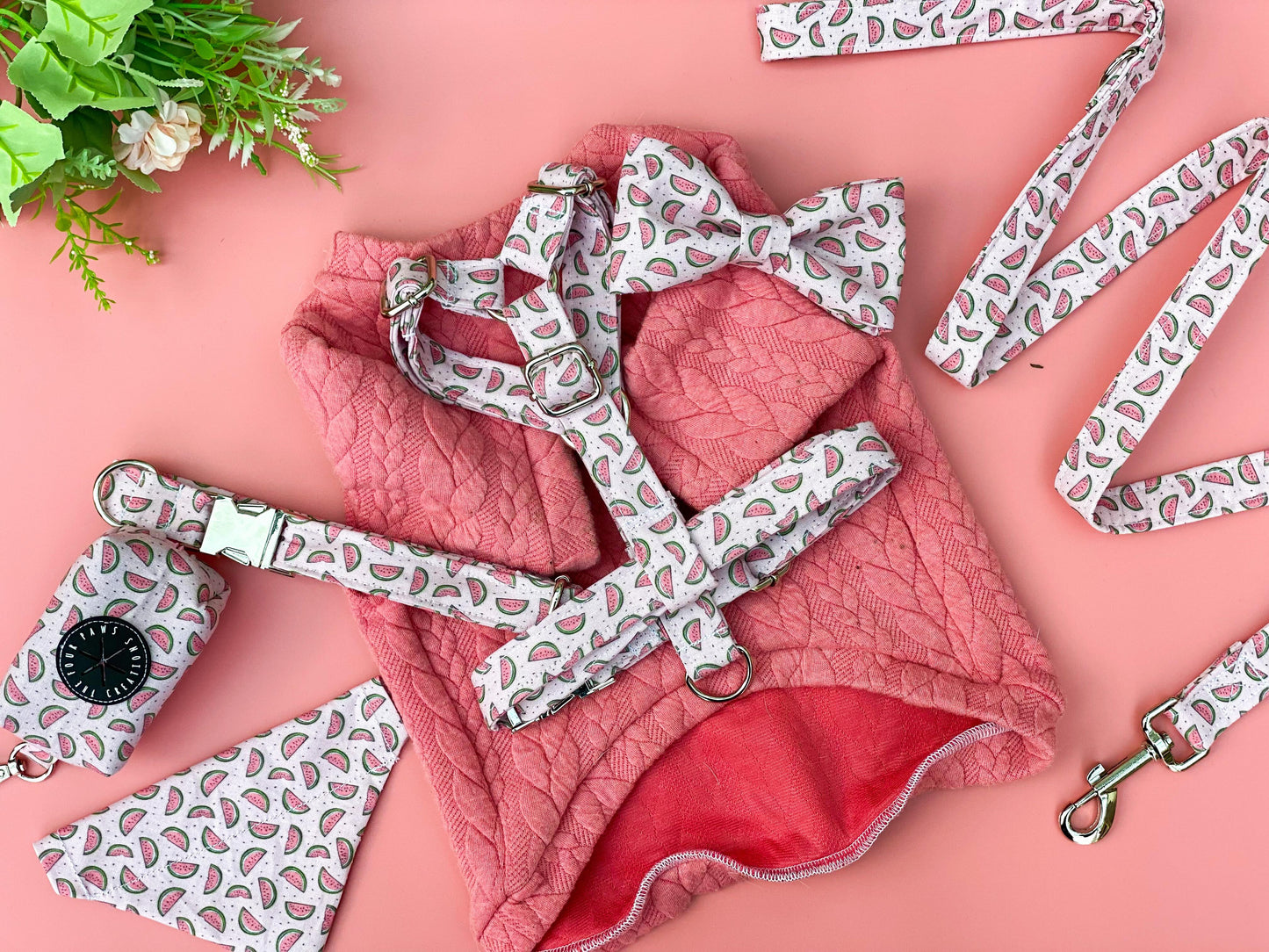 Watermelon Sugar Fabric Strap Harness