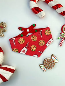 Santa's Official Cookie Tester Reversible Bandana.