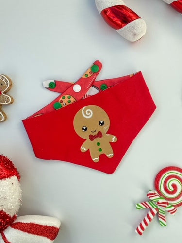 Gingerbread Man Reversible Snap Bandana.