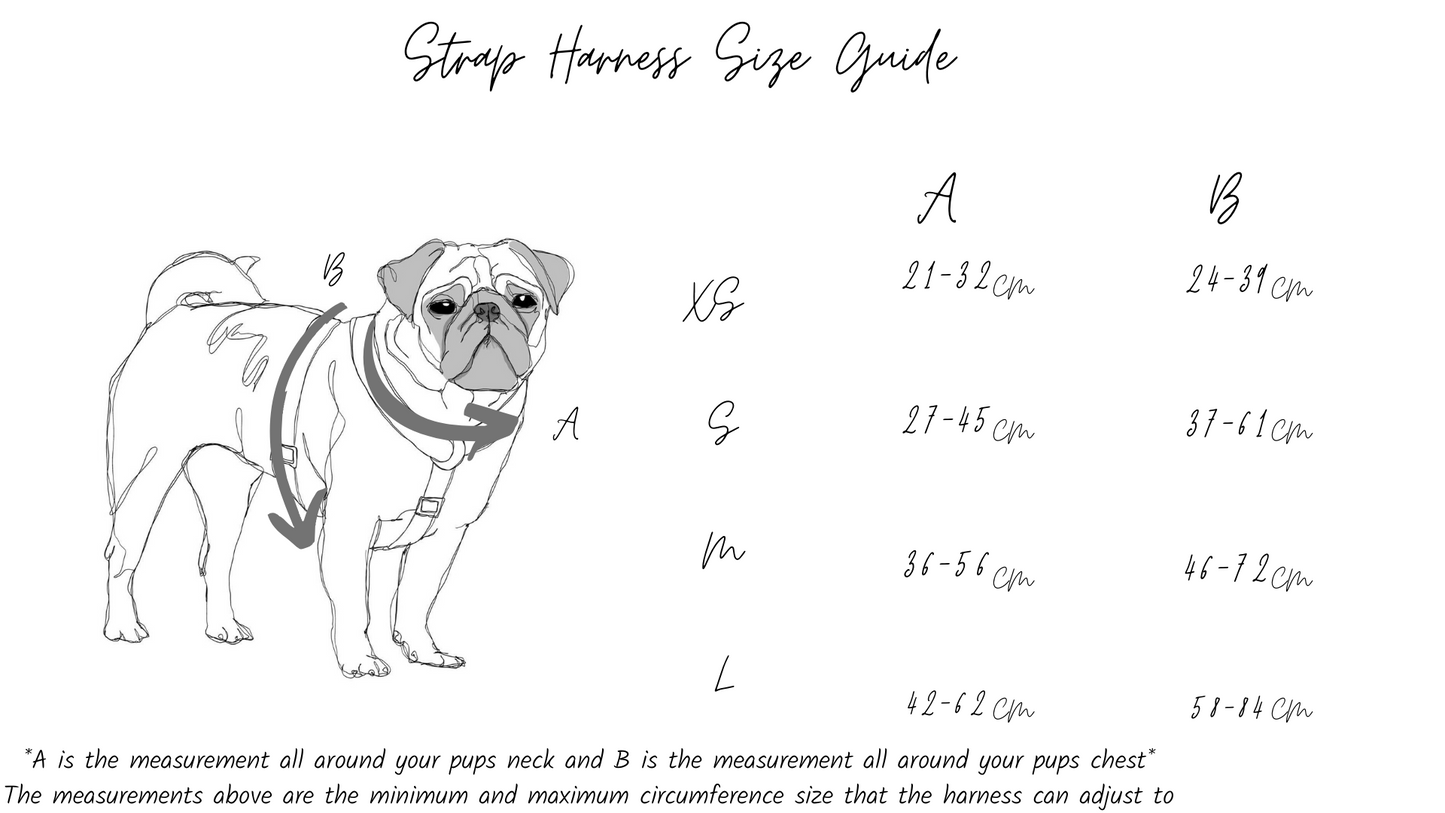 Blue Up Pup and Away Fabric Strap Harness
