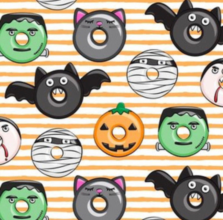 Halloween Feast Doughnuts  Reversible Bandana.