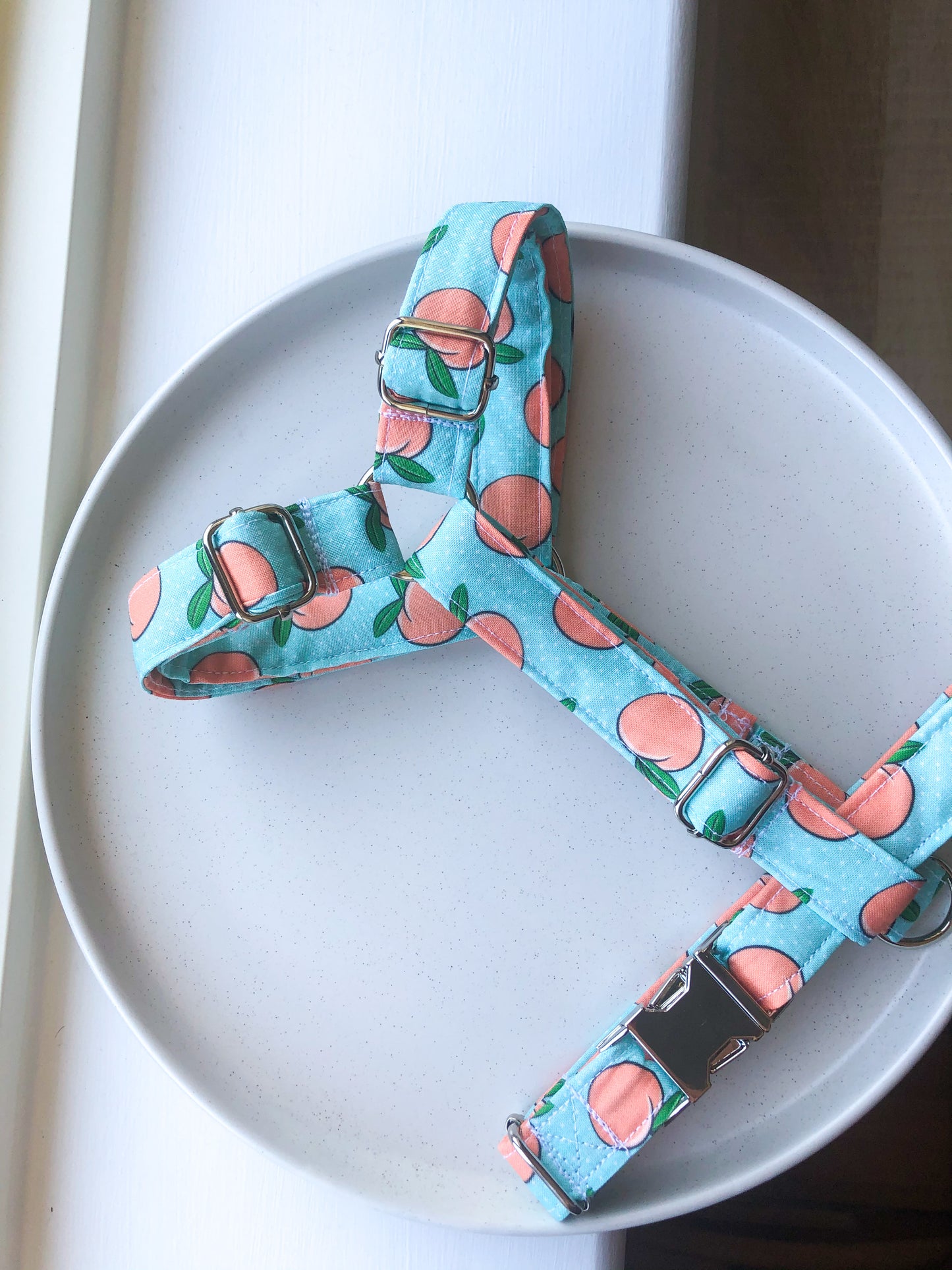 Sweet Peach Fabric Strap Harness