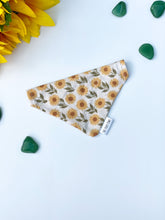 Load image into Gallery viewer, Sunflower Bandana, Over the collar