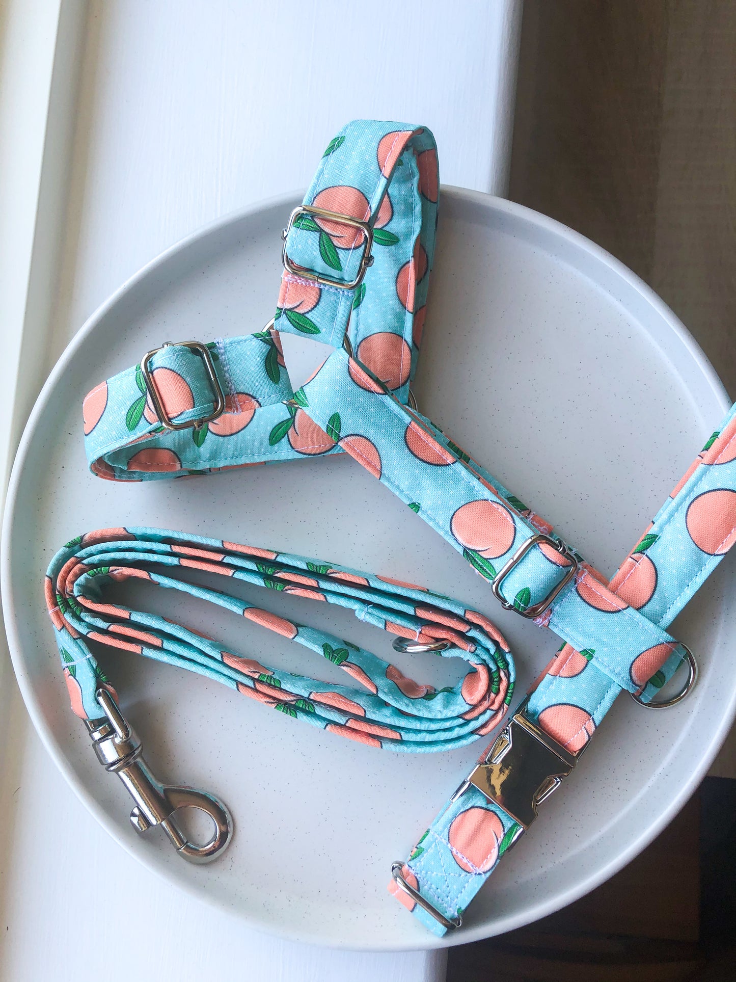 Sweet Peach Fabric Strap Harness