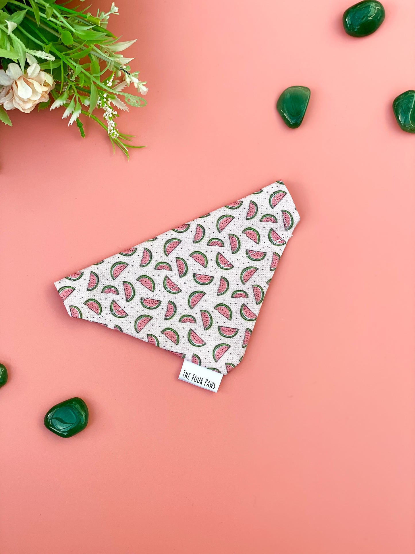 Watermelon Sugar Bandana, Over the collar