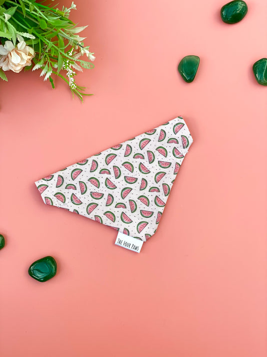 Watermelon Sugar Bandana, Over the collar