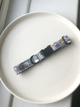 Load image into Gallery viewer, Grey Ditsy Floral Fabric Collar