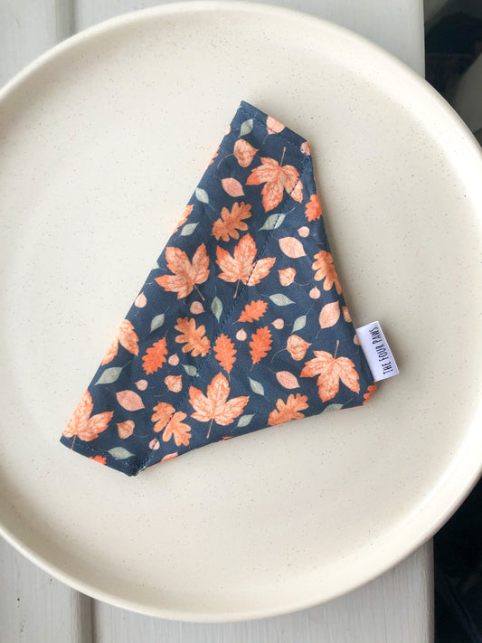 Autumn Fall Bandana, Over the collar