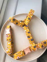 Load image into Gallery viewer, Mustard Ditsy Floral Fabric Strap Harness